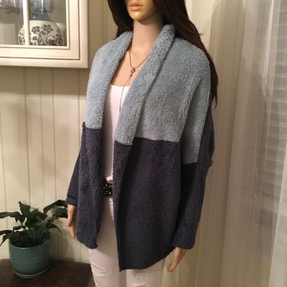 SOFT COLOR BLOCK OPEN STYLE JACKET ALL SEASON - Picture 4 of 14